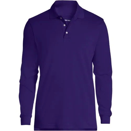 Men's Long Sleeve Interlock Polo Shirt