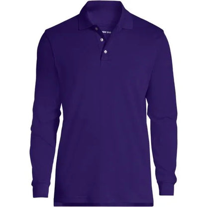 Men's Long Sleeve Interlock Polo Shirt