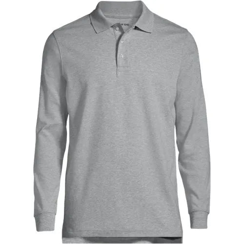 Men's Long Sleeve Interlock Polo Shirt