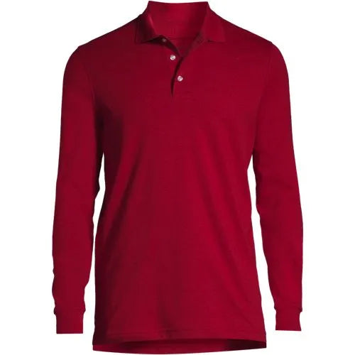 Men's Long Sleeve Interlock Polo Shirt