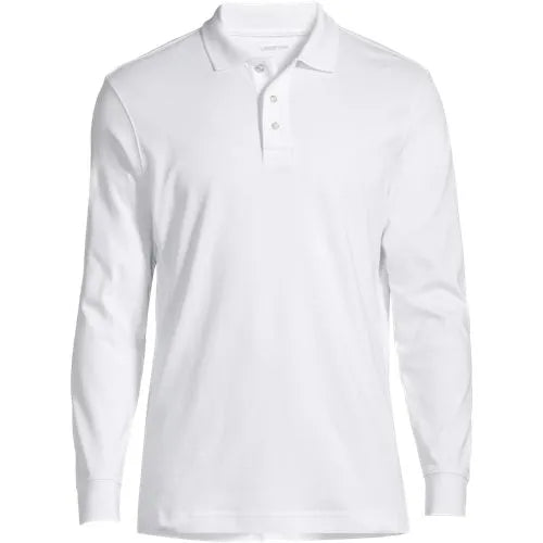 Men's Long Sleeve Interlock Polo Shirt