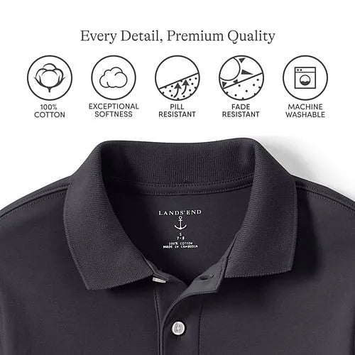 Men's Long Sleeve Interlock Polo Shirt