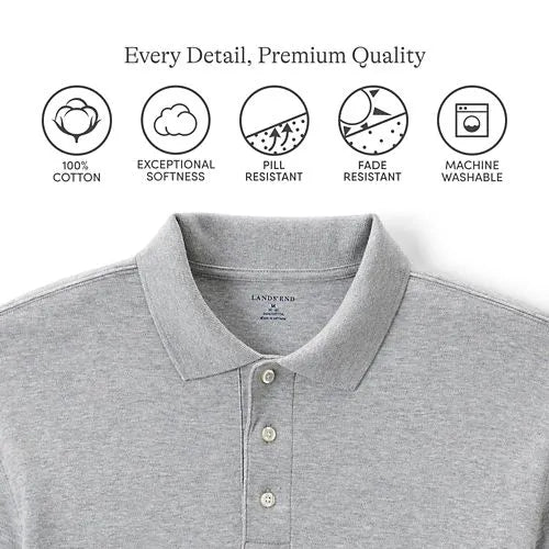 Men's Long Sleeve Interlock Polo Shirt