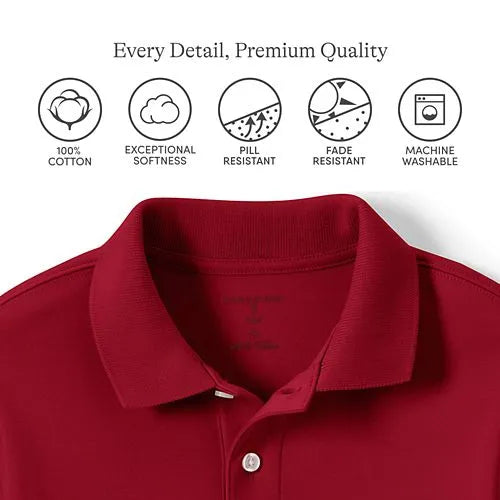 Men's Long Sleeve Interlock Polo Shirt
