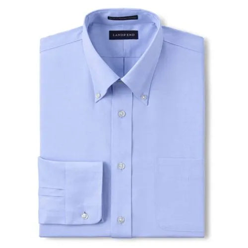 Men's Tailored Long Sleeve No Iron Buttondown Pinpoint Shirt