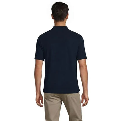 School Uniform Men's Short Sleeve Basic Mesh Polo Shirt