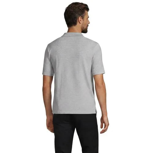 School Uniform Men's Short Sleeve Basic Mesh Polo Shirt