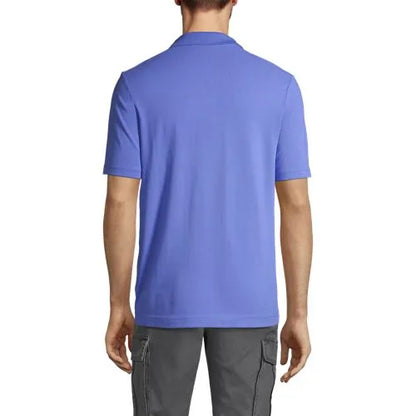 Men's Short Sleeve Basic Mesh Polo Shirt