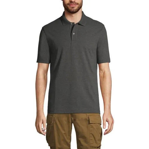 School Uniform Men's Short Sleeve Basic Mesh Polo Shirt