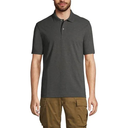 School Uniform Men's Short Sleeve Basic Mesh Polo Shirt