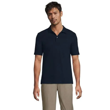 School Uniform Men's Short Sleeve Basic Mesh Polo Shirt