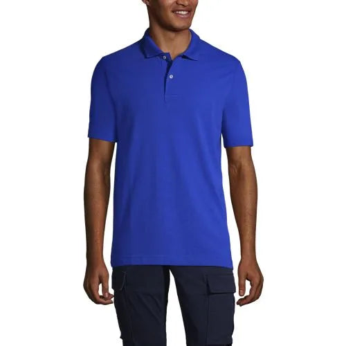 School Uniform Men's Short Sleeve Basic Mesh Polo Shirt