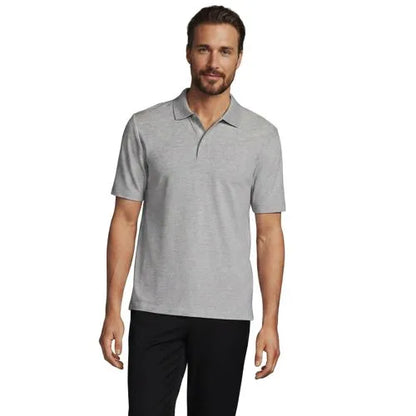 School Uniform Men's Short Sleeve Basic Mesh Polo Shirt