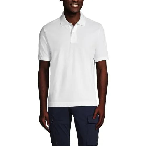 Men's Short Sleeve Basic Mesh Polo Shirt