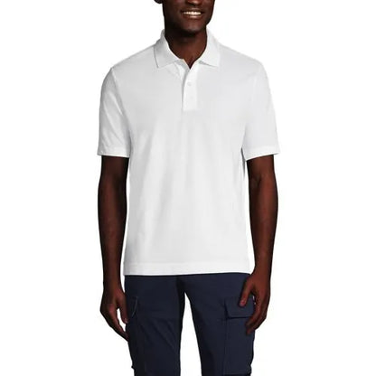 Men's Short Sleeve Basic Mesh Polo Shirt