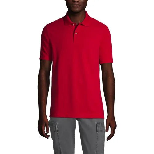 Men's Short Sleeve Basic Mesh Polo Shirt