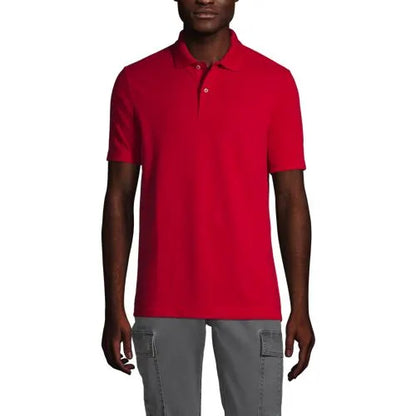 Men's Short Sleeve Basic Mesh Polo Shirt