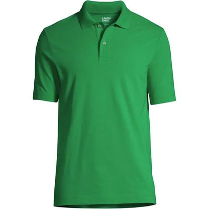 School Uniform Men's Short Sleeve Basic Mesh Polo Shirt