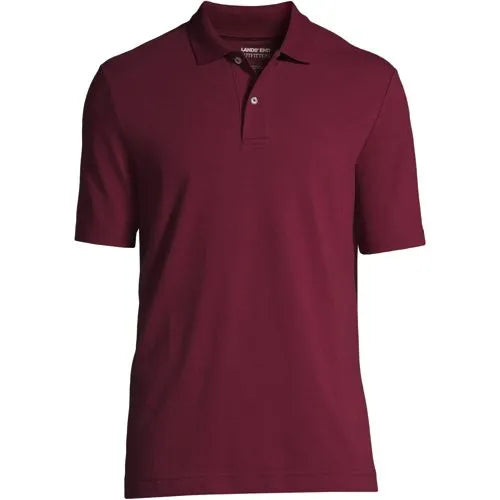 School Uniform Men's Short Sleeve Basic Mesh Polo Shirt