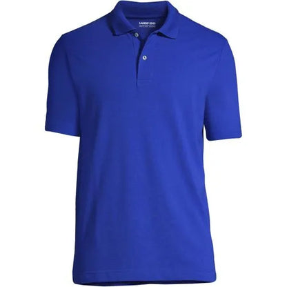 School Uniform Men's Short Sleeve Basic Mesh Polo Shirt