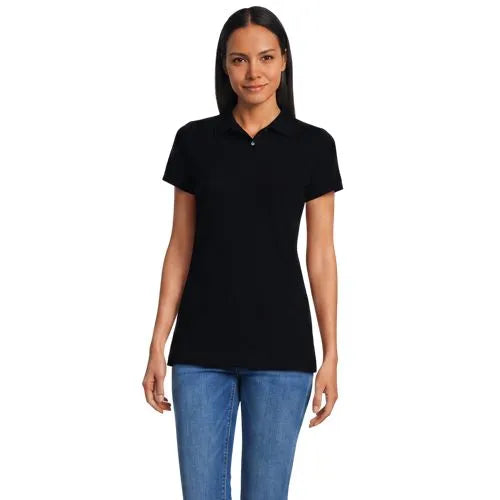 School Uniform Women's Short Sleeve Basic Mesh Polo Shirt