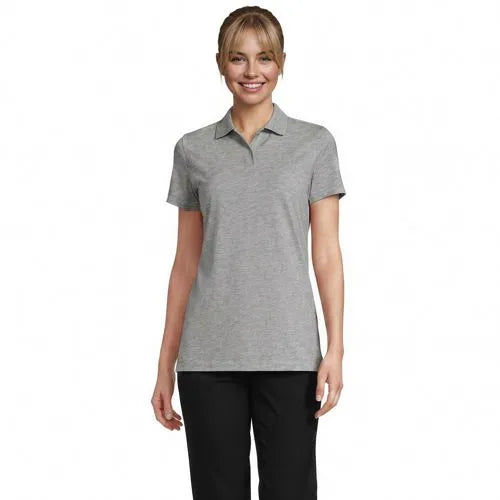 School Uniform Women's Short Sleeve Basic Mesh Polo Shirt
