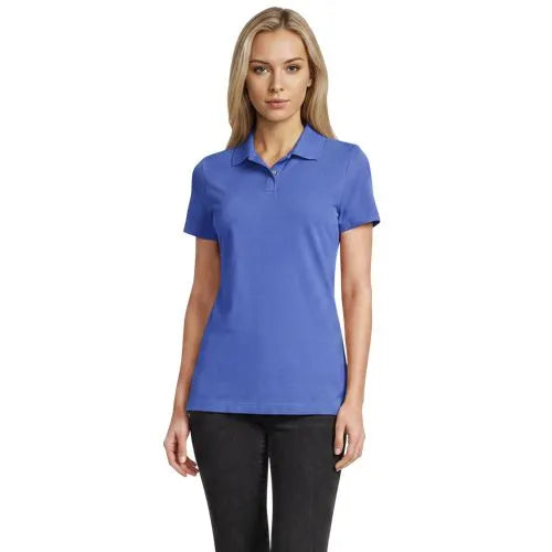School Uniform Women's Short Sleeve Basic Mesh Polo Shirt