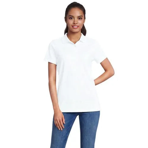School Uniform Women's Short Sleeve Basic Mesh Polo Shirt