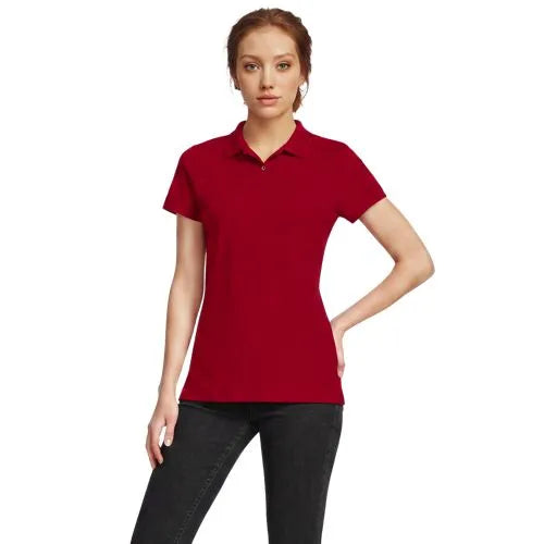 School Uniform Women's Short Sleeve Basic Mesh Polo Shirt