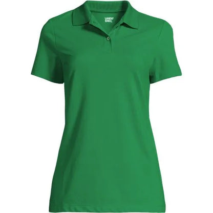 School Uniform Women's Short Sleeve Basic Mesh Polo Shirt
