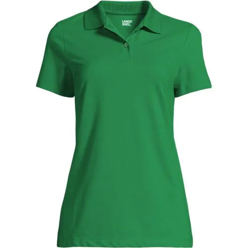 School Uniform Women's Short Sleeve Basic Mesh Polo Shirt