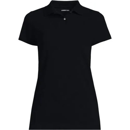 School Uniform Women's Short Sleeve Basic Mesh Polo Shirt