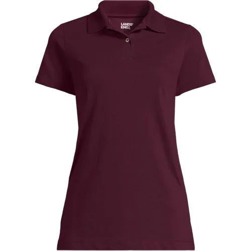 School Uniform Women's Short Sleeve Basic Mesh Polo Shirt