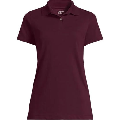 School Uniform Women's Short Sleeve Basic Mesh Polo Shirt