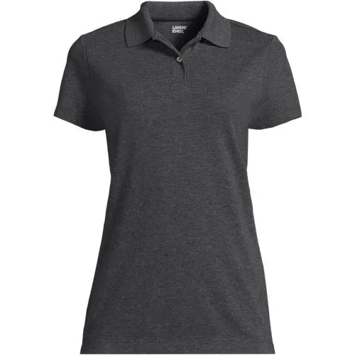 School Uniform Women's Short Sleeve Basic Mesh Polo Shirt