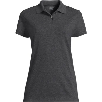 School Uniform Women's Short Sleeve Basic Mesh Polo Shirt