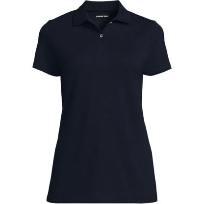 School Uniform Women's Short Sleeve Basic Mesh Polo Shirt
