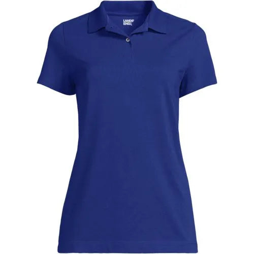 School Uniform Women's Short Sleeve Basic Mesh Polo Shirt