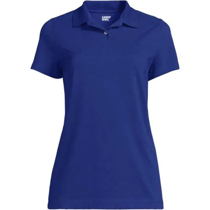 School Uniform Women's Short Sleeve Basic Mesh Polo Shirt