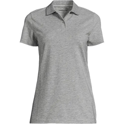 School Uniform Women's Short Sleeve Basic Mesh Polo Shirt