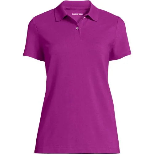 School Uniform Women's Short Sleeve Basic Mesh Polo Shirt