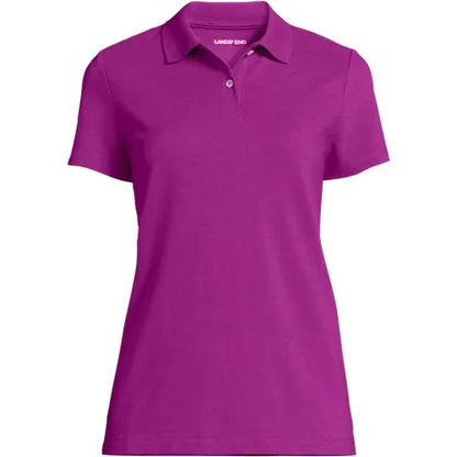 School Uniform Women's Short Sleeve Basic Mesh Polo Shirt