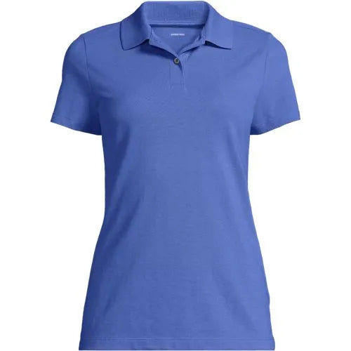 School Uniform Women's Short Sleeve Basic Mesh Polo Shirt