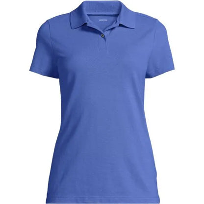 School Uniform Women's Short Sleeve Basic Mesh Polo Shirt
