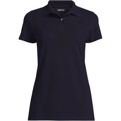 School Uniform Women's Short Sleeve Basic Mesh Polo Shirt