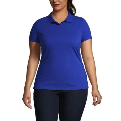 School Uniform Women's Short Sleeve Basic Mesh Polo Shirt