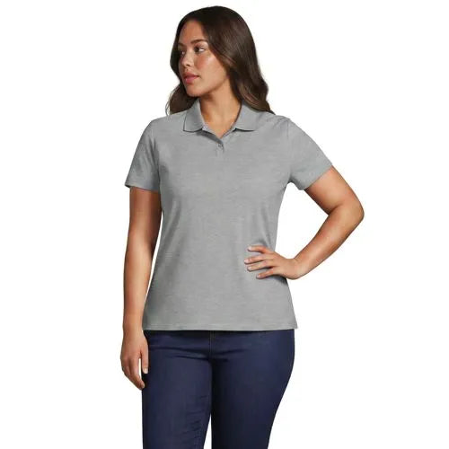 School Uniform Women's Short Sleeve Basic Mesh Polo Shirt