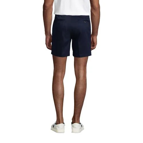 Men's No Iron 6" Plain Front Chino Short