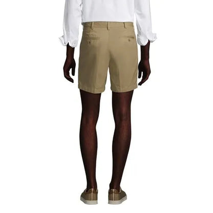 Men's No Iron 6" Plain Front Chino Short