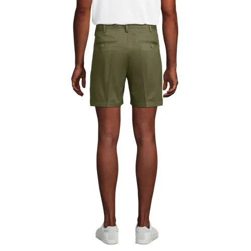 Men's No Iron 6" Plain Front Chino Short